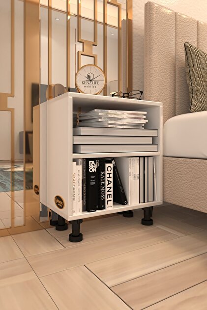 かなみ Kenzlife Komodin Matti Byz 48*40*40 Ayarlı Ayaklı Komidin Kitaplık