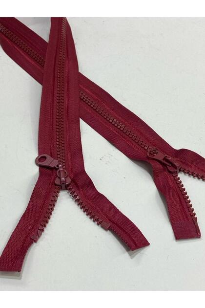 Dark Red 70 cm Coat - Zip-Up and Bone Gear, Two-Way 1123