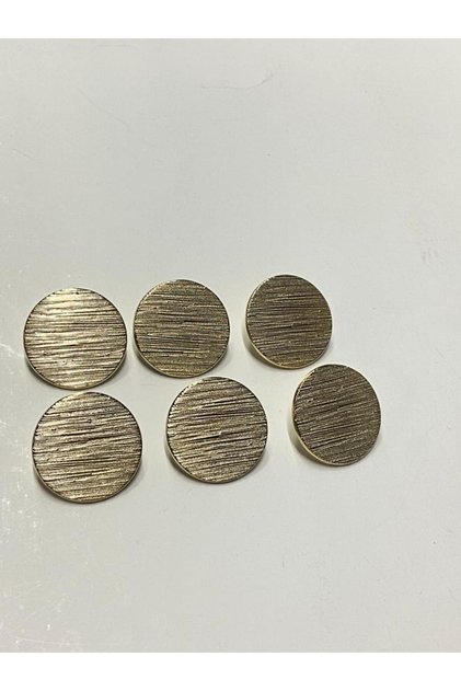 Trençkot Ceket Düğmesi Takımı Çizgili Para Model Gold