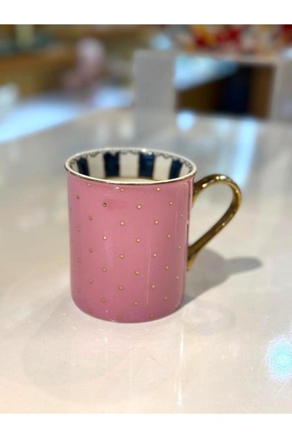 PEMBE PUANTİYELİ TEKLİ KUPA