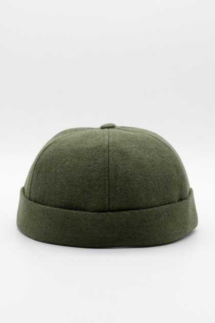Winter New Style Wool Retro Hip-Hop Docker Hat Khaki