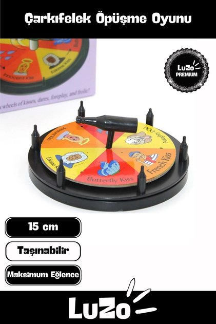 Premium Seri 1.Derece Sert Plastikten Üretilen Taşınabilir Çarkıfelek Öpüşme Oyunu 15 cm