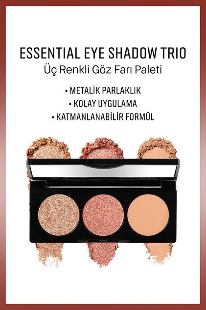 Essential Eye Shadow Palette - Üç Renkli Göz Farı Paleti - Soft Coral 6g