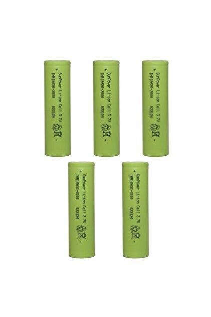 Sunpower Li-İon 18650 3.7V 2000 Mah Şarjlı Pil 5'Li - Fiyatı