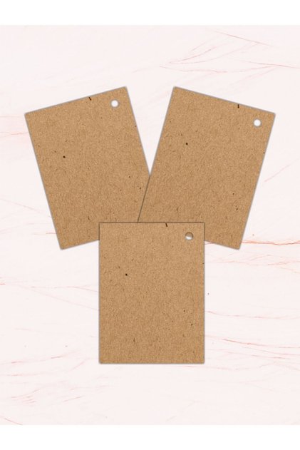 25 Pieces - Kraft Perforated Card - Product Card - Unprinted Card - Kraft Card