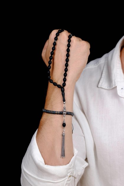 Silver Design Micro Fiber Rosary