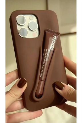Newon İphone 14 Salty Tan Rhode Lip Case Logolu Telefon