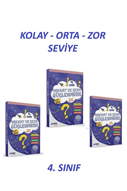 Artıbir Yayınları 4. Sınıf Dikkat ve Zeka Güçlendirme 3'lü Set