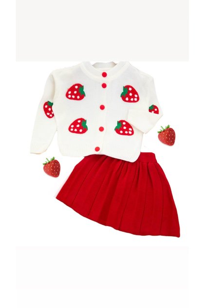 Girl's Knitwear Skirt Suit