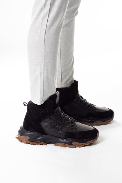 Dmx1001 Genuine Calf Leather Non-Slip and Orthopedic Sole Men's Boots