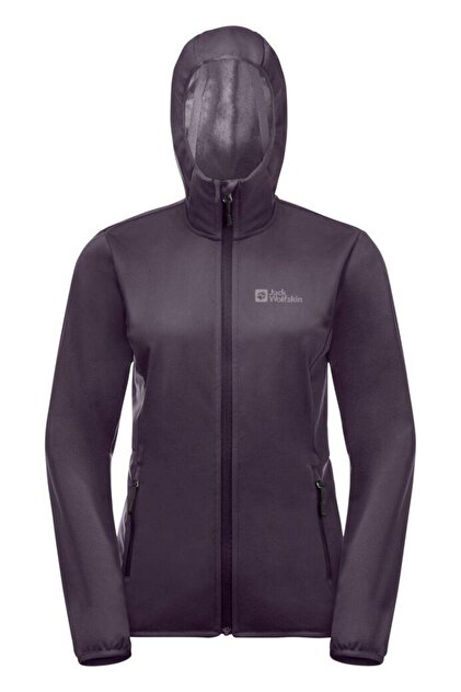 ゆき Jack Wolfskin Windhain Hoddy Kadın Softshell Ceket-1307481
