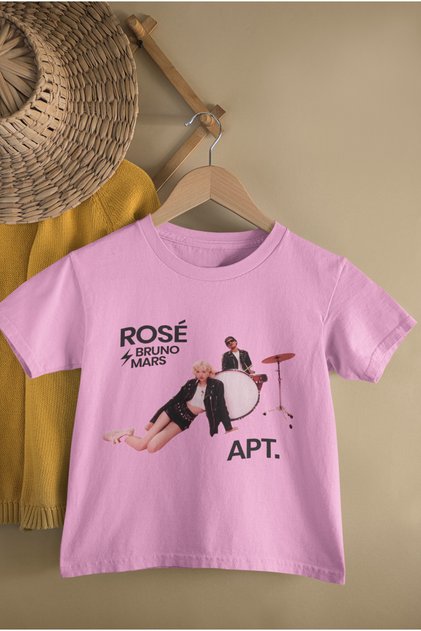 Rose&Bruno Mars Apt. Albume Printed Short Sleeve Kids Tshirt