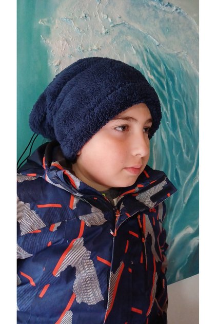 Children's Hat, Winter Hat, Beanie, Rope Detail, Used as a Neck Warmer.