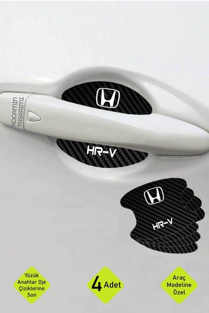 Stylish Carbon Pattern Foil Guard Set for Honda Hr-V - Anti Scratch for Door Handles