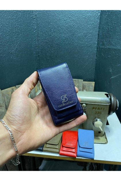 Lacivert Deri Sigaralık,sigaralık,hakiki Deri Sigaralık,sigara Kutusu