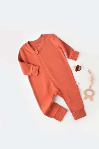 Baby Zippered Jumpsuit, 100% Organic Cotton, Baby and Newborn Series - Csy3035
