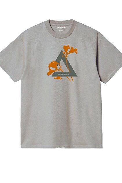 Jack & Jones JACK&JONES JCOFLORAL TRIANGLE TEE SS CREW NECK FST