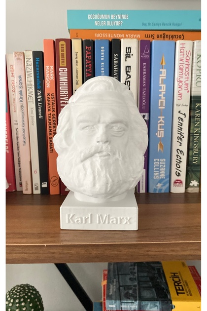 Karl Marx Dekoratif Büst 15 cm Kitaplık Dekor Hediyelik Biblo