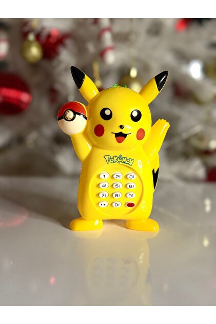 Pikachu スマートフォン本体 Genel Markalar Sesli Pilli Pikachu Müzikli Eğlenceli Oyuncak