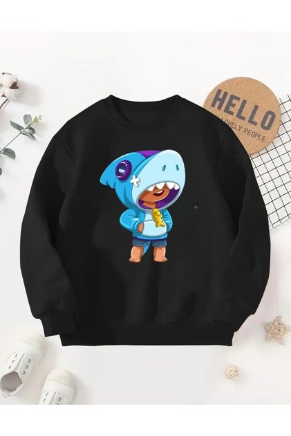 Children's Brawl Stars Printed 100% Cotton Crew Neck Sweatshirt