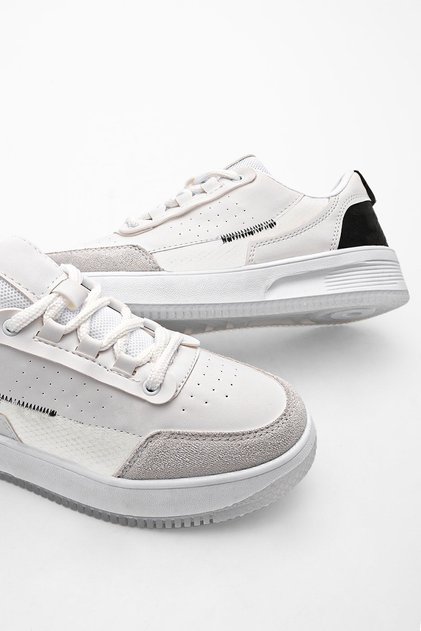 Kadın Sneaker Yüksek Taban Spor Ayakkabı Loske Siyah