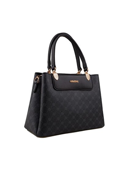 Women's Black Polka Dot Crisscross Straps Hand & Shoulder Bag 206