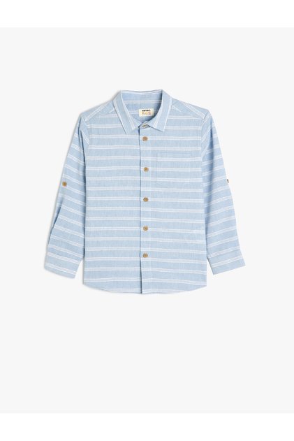 Shirt Long Sleeve Button Cotton