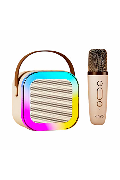 beemen Mini Taşınabilir Rgb Karaoke Tek Mikrofonlu Bluetooth