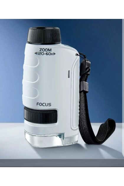 CNGZSHOP Çocuk Keşif Aracı Mini Mikroskop | 80X-200X Zoom | LED