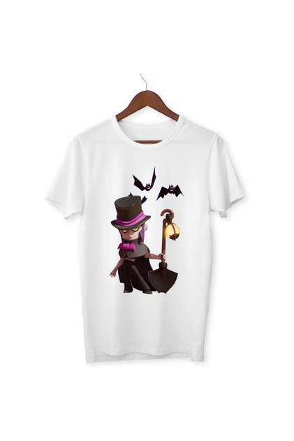 Brawl Stars Mortis T-Shirt Kids Tee Brawl Stars Mortis White T-Shirt Adult Child