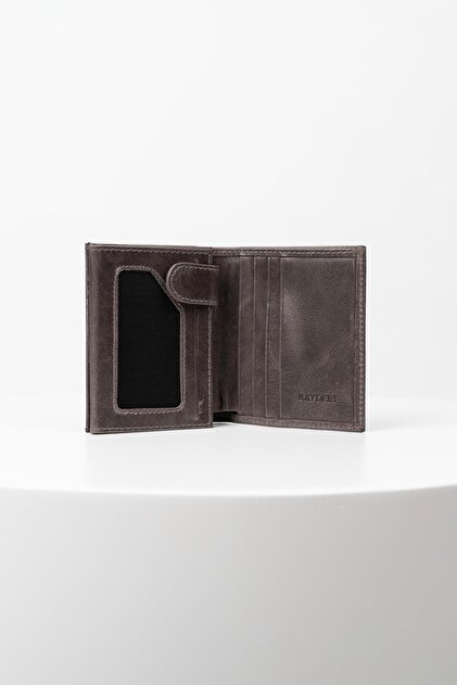 Santo Genuine Leather Men's Wallet with Small Excess Card Container