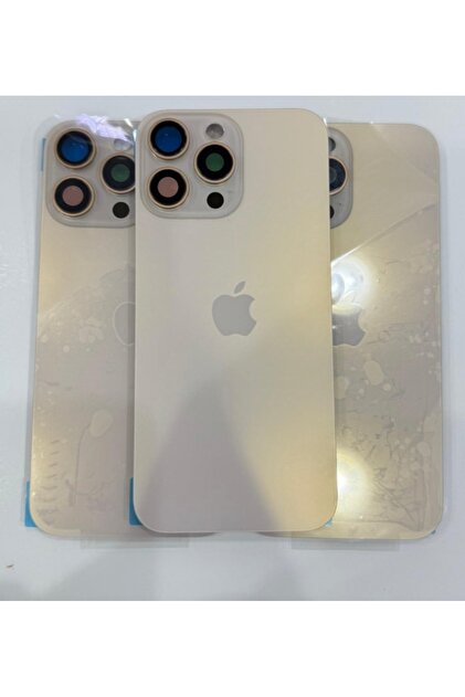indirimplus iPhone 16 Pro Max Arka Kapak Pil Kapağı Gold Renk NFC