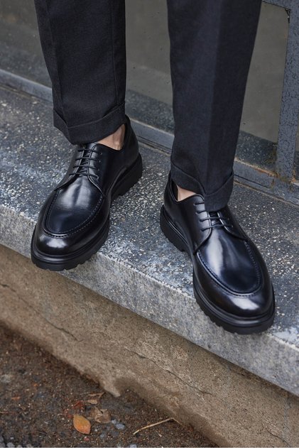 Renato Black, 100% piele naturală, pantofi clasici casual pentru bărbați
