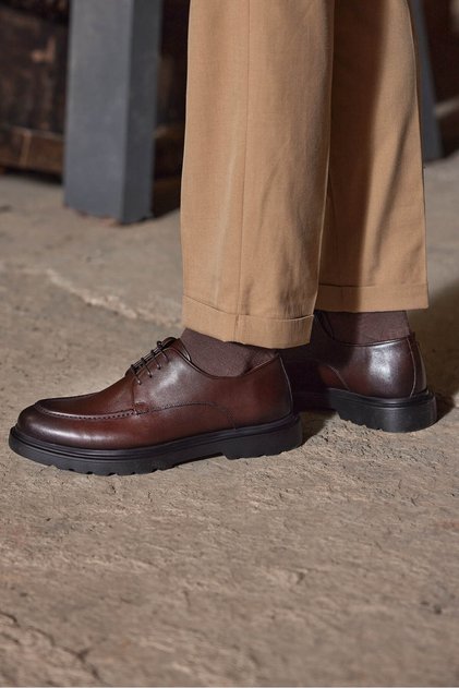 Renato Brown 100% Genuine Leather Men's Classic Casual Shoes