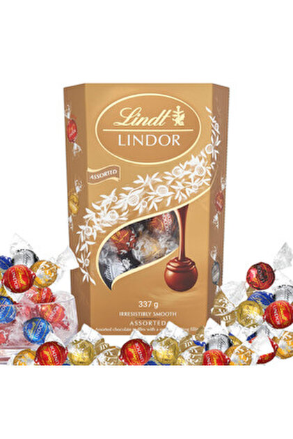 LINDORES　2本セット Lindt Lindor Cornet Milk Ve Cornet Assorted Çikolata 2'li Set 337