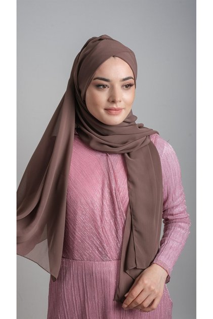 Mink Practical Ready-made Interlocking Bone Shawl Chiffon Self-bonded Single Banded 1453_10
