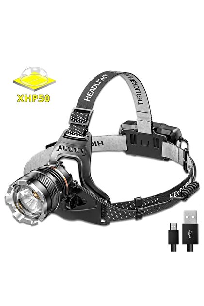 PeakStar PS-8002 Sensörlü Zoomlu Profesyonel Şarjlı Kafa Lambası