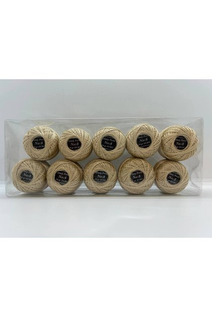 Комплект от 10 конци за гоблени Almiş Perle Etamine (10 гр. № 8) в кафяви нюанси
