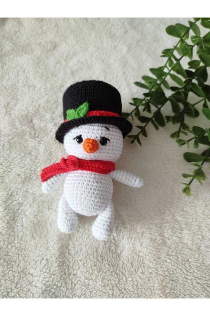amigurumi kardan adam anahtarlık