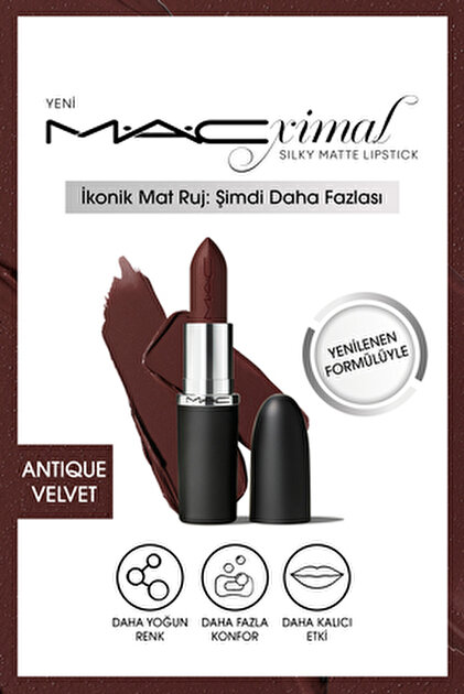 Mac M·a·cxımal Silky Matte Lipstick Nemlendirme Etkili Yoğun Renk