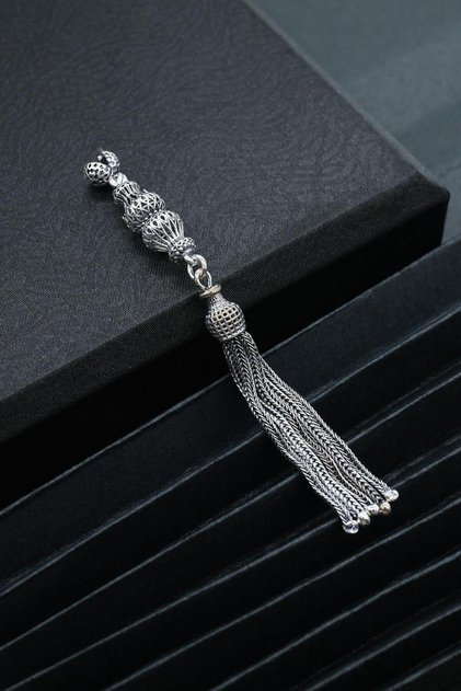 Elegant Design Domed Silver Tassel