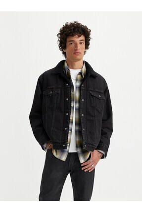 Levi's Levis THE TRUCKER JACKET TR DA Siyah Erkek Ceket Normal Düz