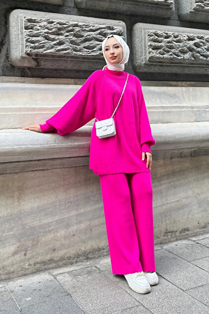 Balloon Sleeve Knit Set