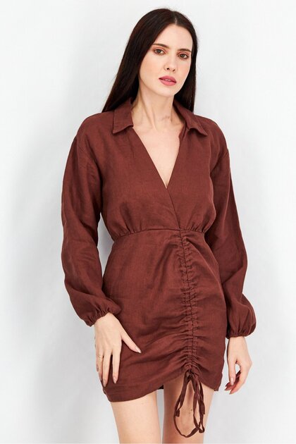 na-kd brown dress Rent Na-Kd X Mimi Ar Mini Dress In Brown Glitter
