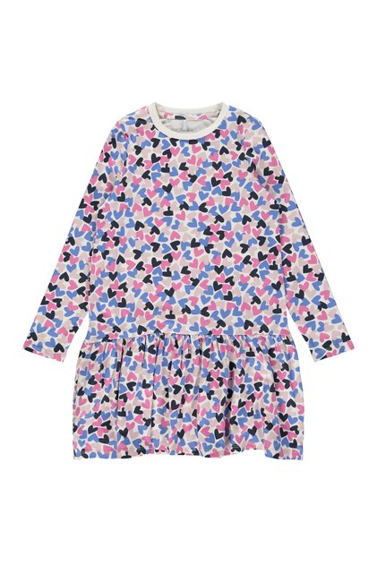 Hearts Print Dress - Multicolor