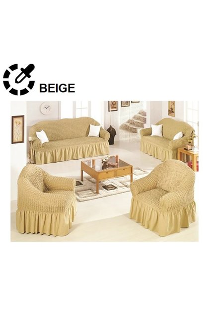 Sofa Cover 4 Pieces Set of 7 Seater (3+2+1+1) Anti Wrinkle Slip Resistant Furniture Protector
