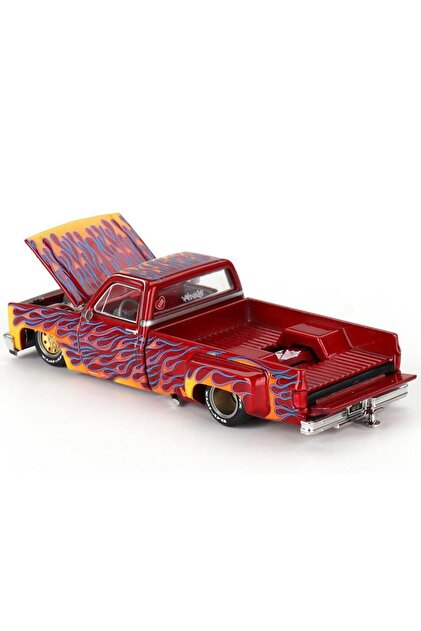 mini gt Kaido House /127 Chevrolet Silverado Dually On Fire V1