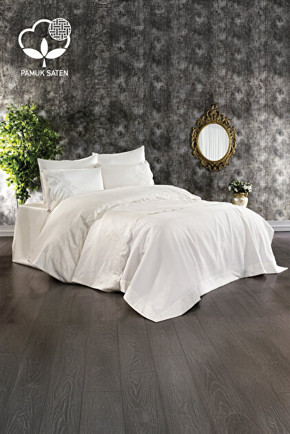 Nazik Home Hanedan Işlemeli Çift Kişilik 7 Parça Nevresim Pike Set