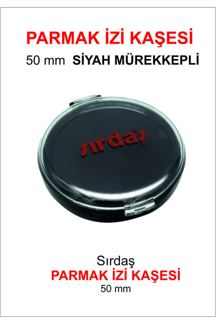 Elde Boya Bırakmayan Mavi - Siyah Mürekkepli Parmak Izi Kaşesi 50mm
