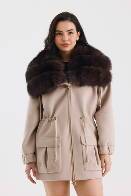 Kaşe torba cepli parka